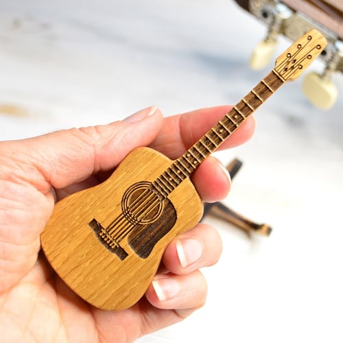 LAST DAY 49% OFFMini Cute Edition Wooden Guitar Plectrum Case