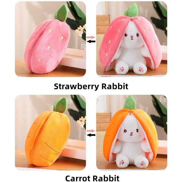 2024 HOT SALE - 49% OFFStrawberry Bunny Transformed into Little Rabbit Fruit Doll Plush Toy