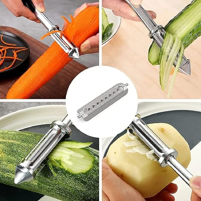 【Buy 1 get 1 FREE】3 in 1 Stainless steel Multifunctional Veggie Peeler