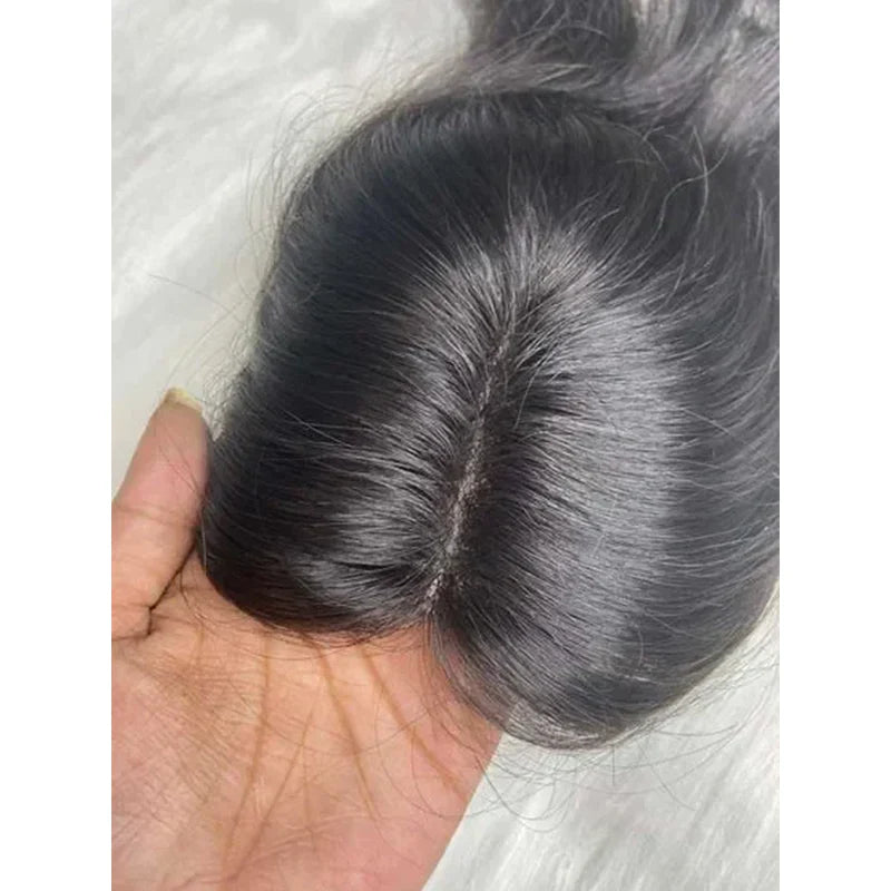 【🔥HOT SALE】Mini Scalp Topper 2x3 Silk Base Hair Topper | 100% human hair production