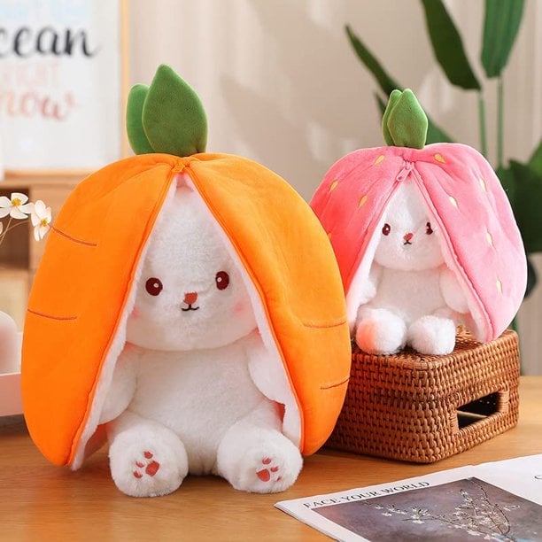 2024 HOT SALE - 49% OFFStrawberry Bunny Transformed into Little Rabbit Fruit Doll Plush Toy