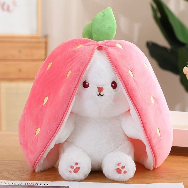 2024 HOT SALE - 49% OFFStrawberry Bunny Transformed into Little Rabbit Fruit Doll Plush Toy