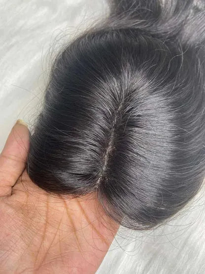 2x3 Mini Scalp Topper | Hair Topper For Crown Thinning | Natural Straight