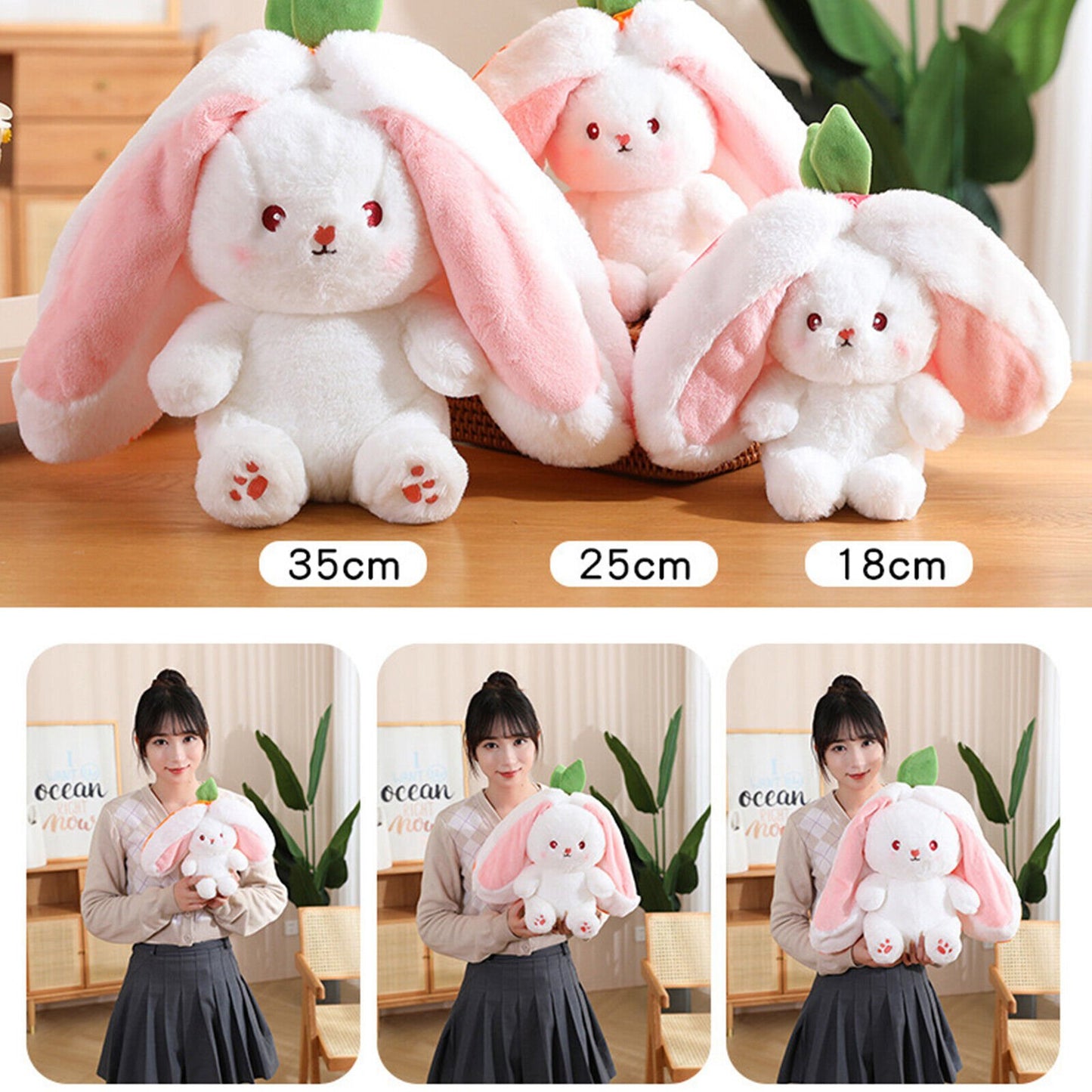 2024 HOT SALE - 49% OFFStrawberry Bunny Transformed into Little Rabbit Fruit Doll Plush Toy